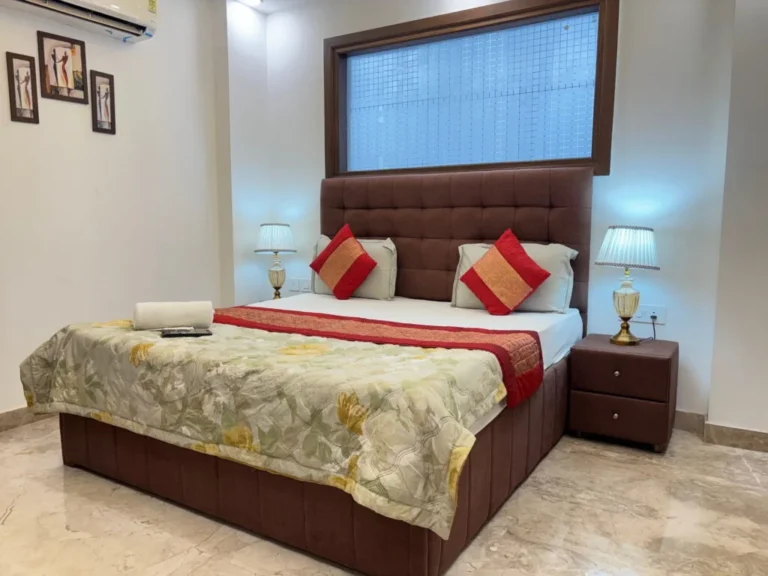 Premium fully furnished apartment interior at Divine India Service Apartments located in Delhi, Saket, and Noida